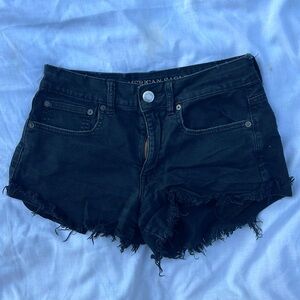 black denim microshorts